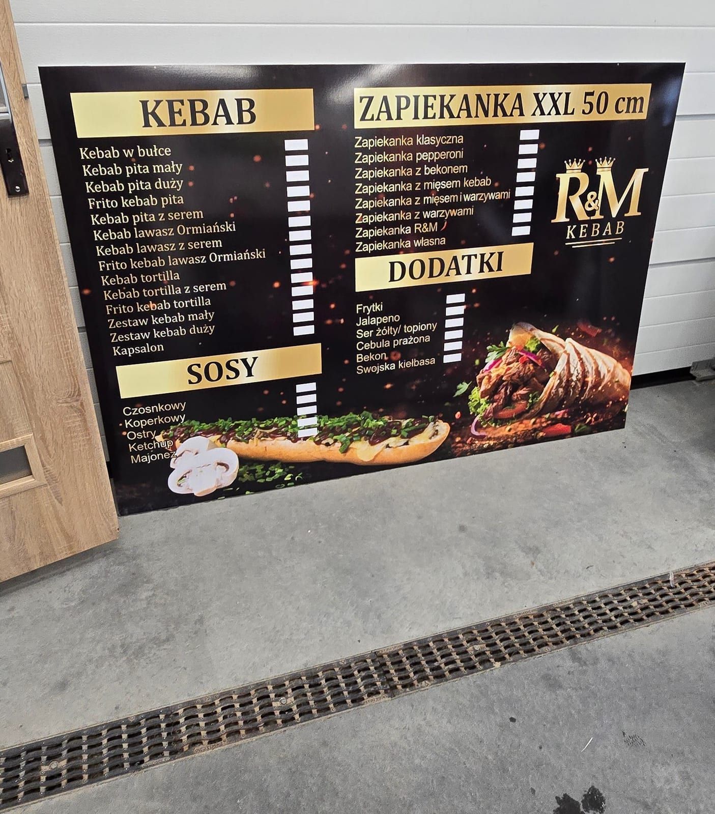 Tablica menu – R&M Kebab