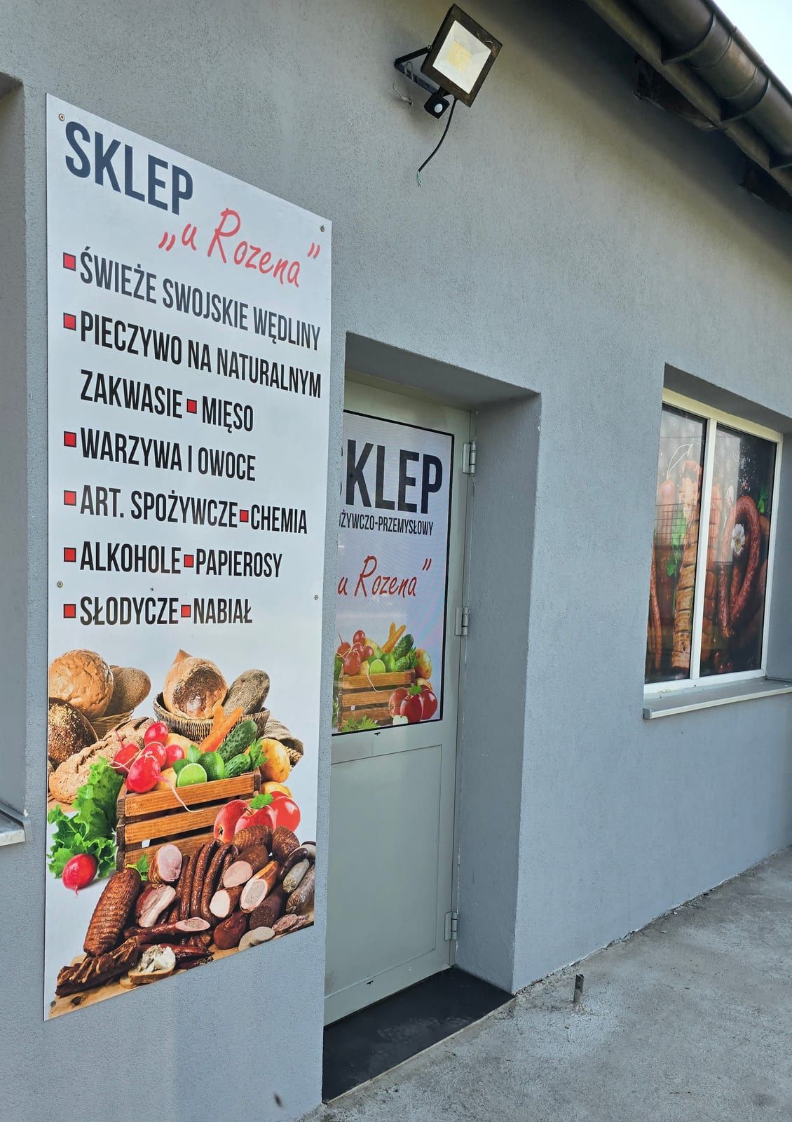 Baner i witryna – Sklep u Rozena