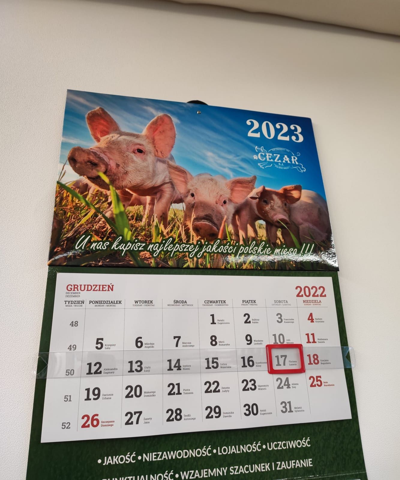 Kalendarz trójdzielny 2023 – Cezar