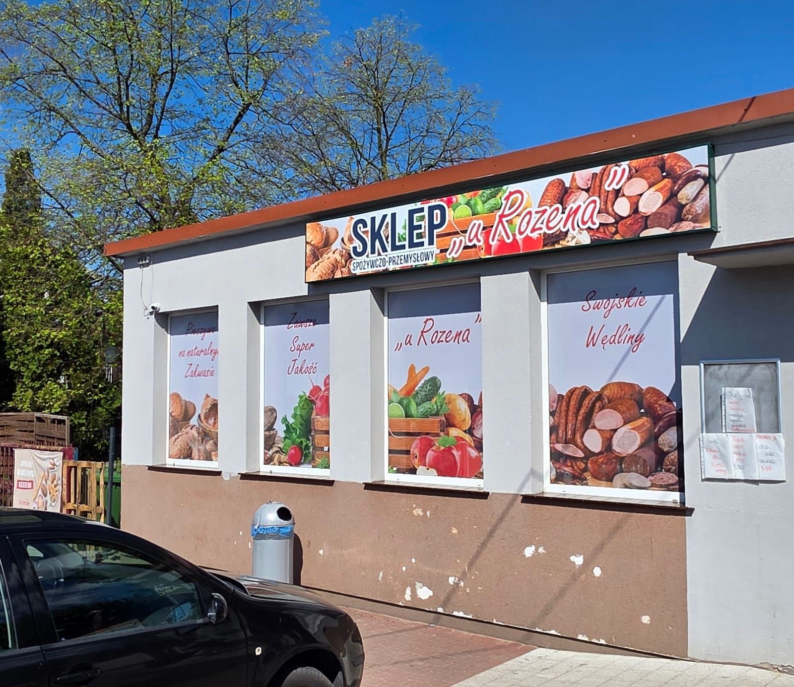 Szyld i witryny – Sklep u Rozena