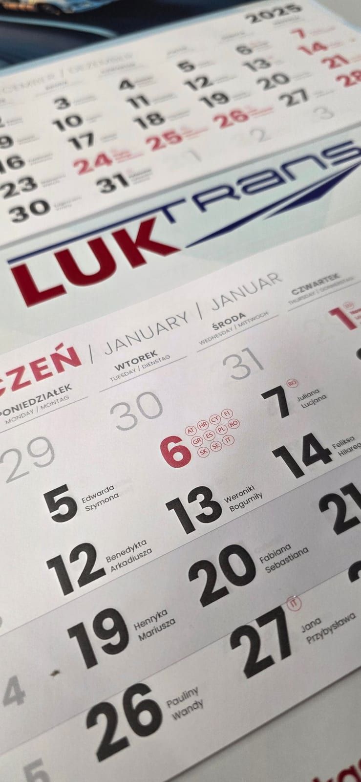 Kalendarze 2026 – LUK Trans – zdjęcie 2 z 2